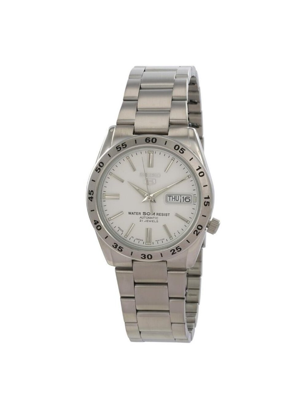NWT Seiko 5 Automatic White Dial Men's Watch